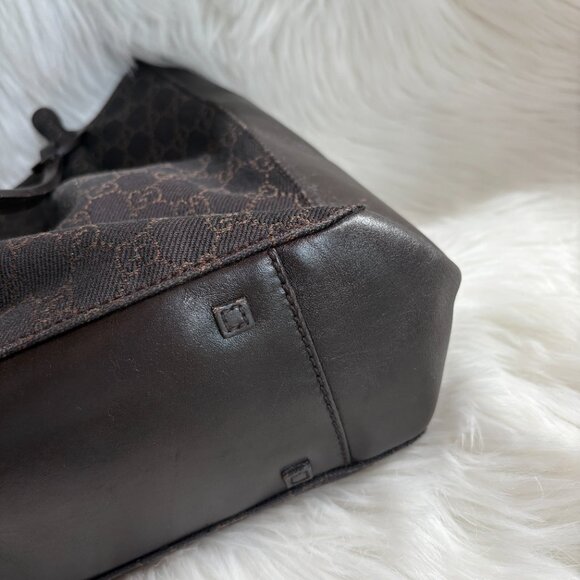 Gucci Monogram Tote Bag Dark Brown - Picture 9 of 13